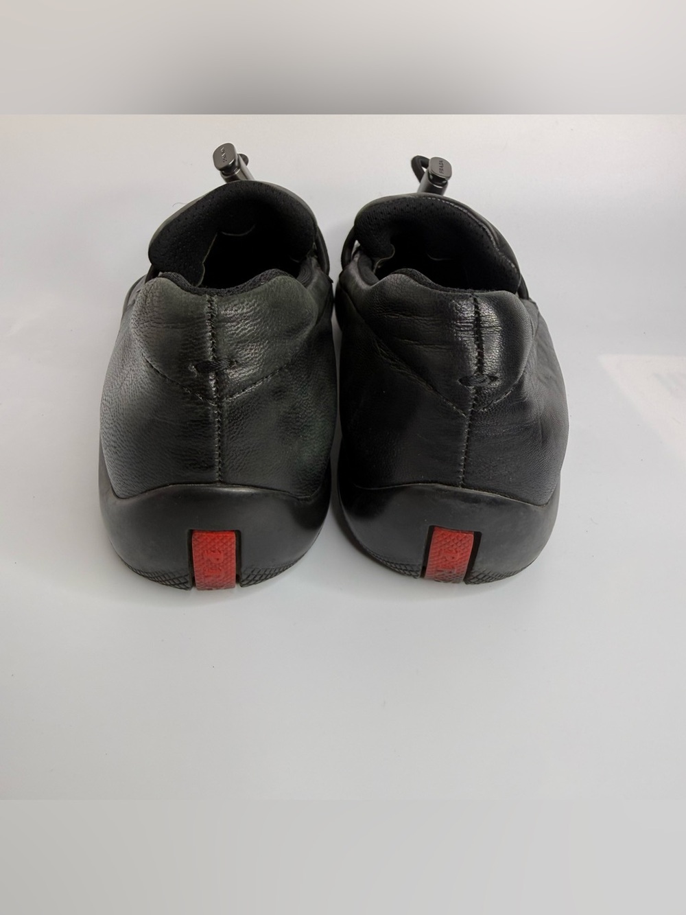 PRADA Men’s Calzature Donna Black Leather Sport Shoes Sz37.5 - Picture 3 of 7